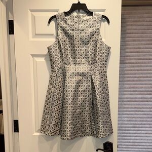 Ina Gray and White Patterned Mini Dress
